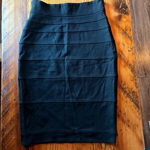 Body by Victoria Black Bandage Pencil Skirt Size 6 Stretch High Waist workwear